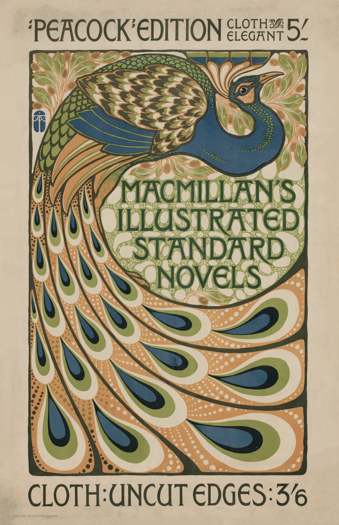 Vintage Advertising Poster - Macmillans illustrated standard novels - Albert Angus Turbayne c1896