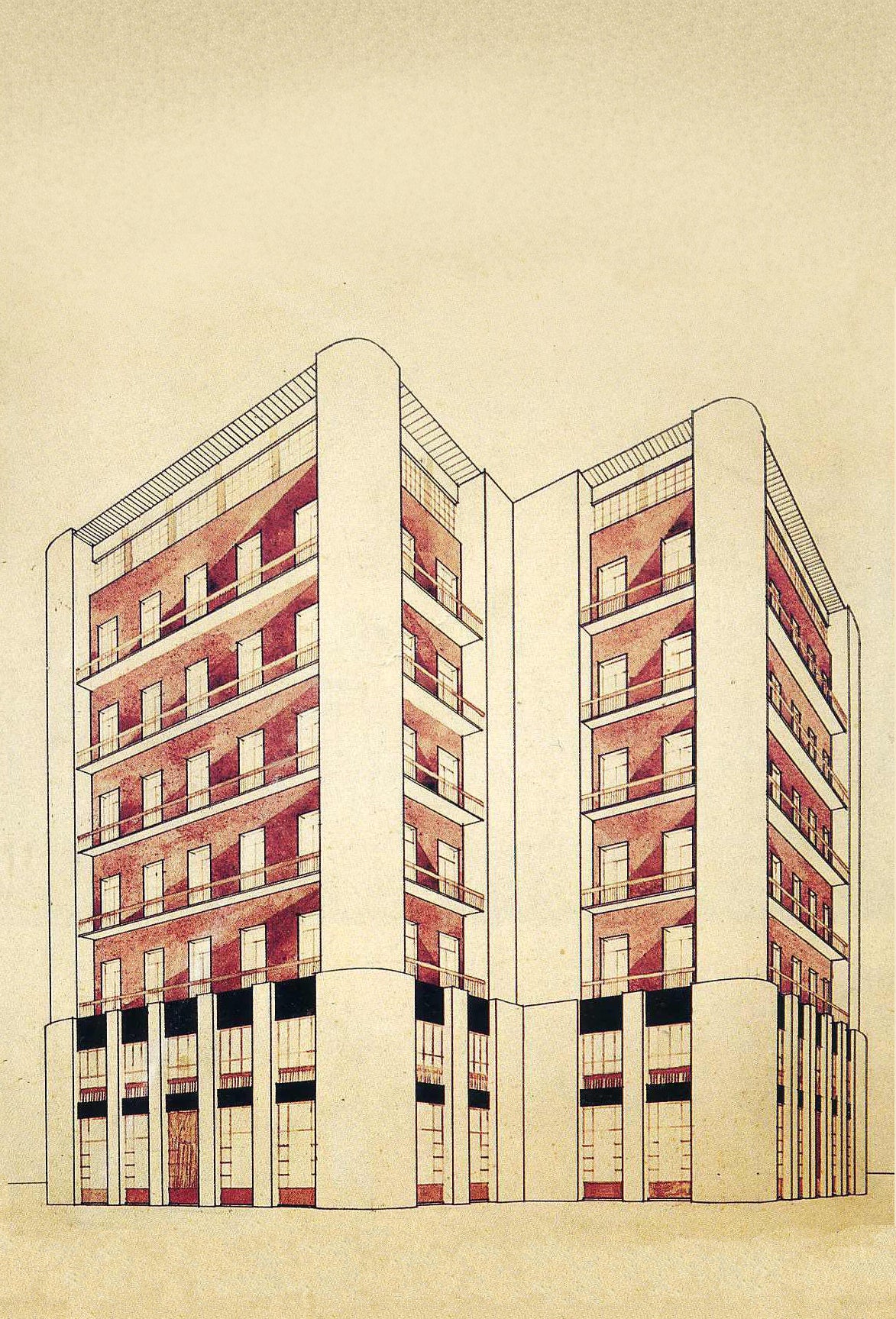 Antonio Sant'Elia - Italy, c1913 vintage poster Art 901 Italian futurism