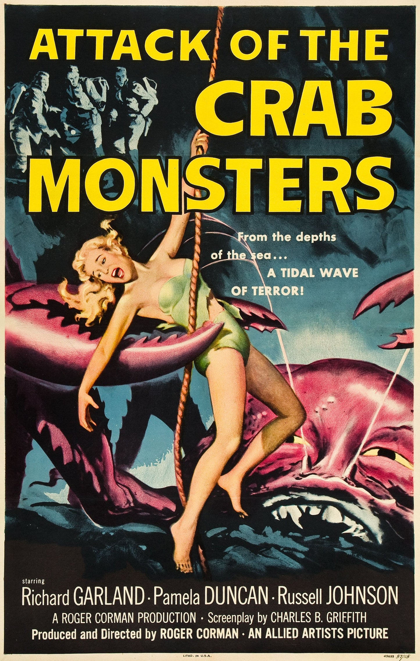 Attack of the Crab monsters movie poster c1950s