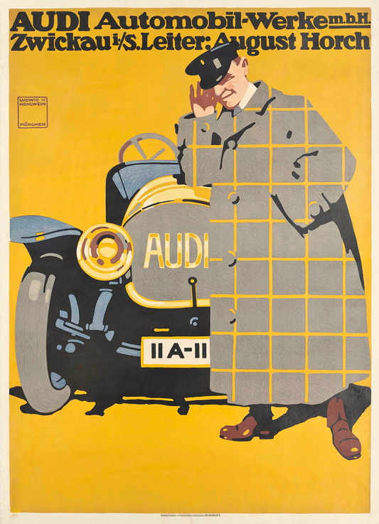 Vintage Automobilia Poster -  Auto Union (pre-AUDI),  Ludwig Hohlwein, 1912