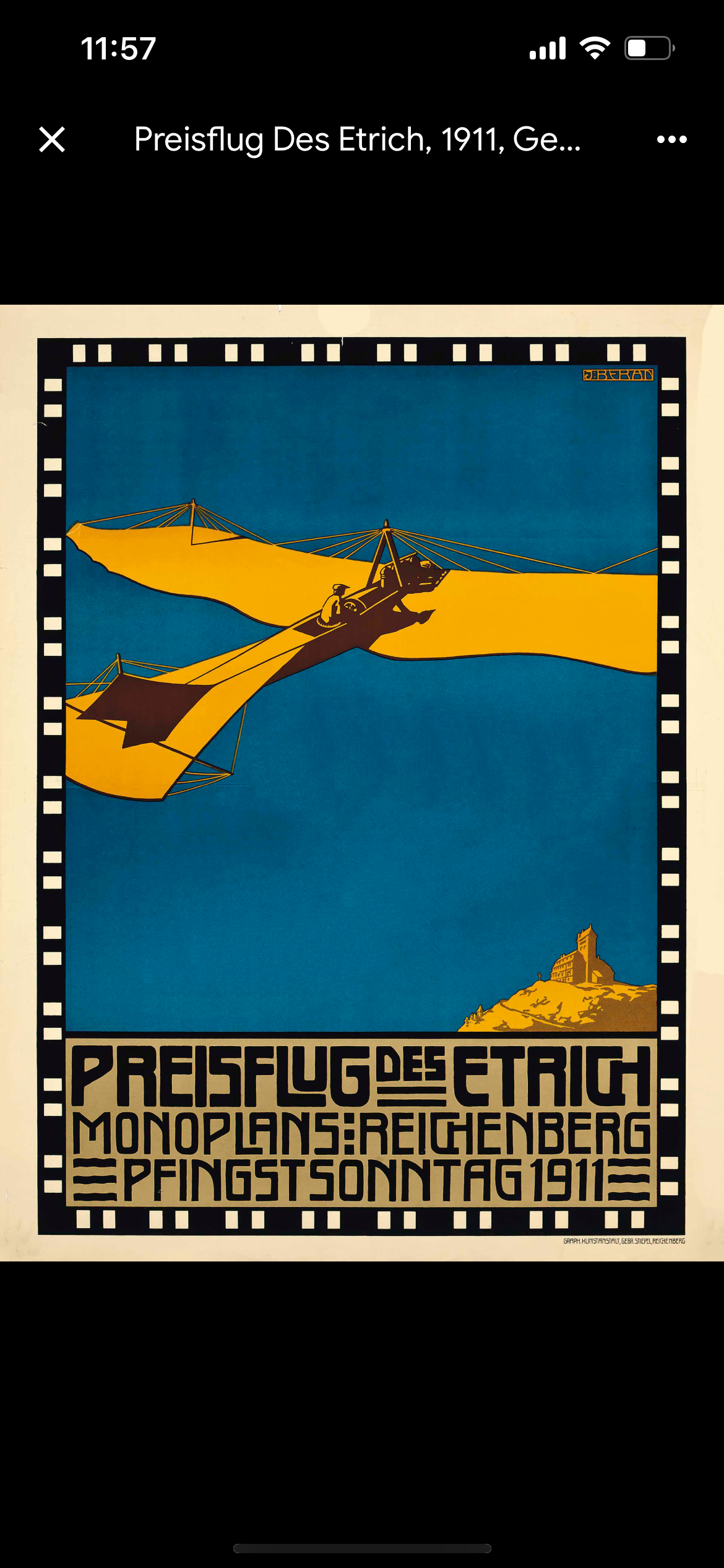 Advertising Poster - Priesflug des Etrich, Jaro Beran 1911