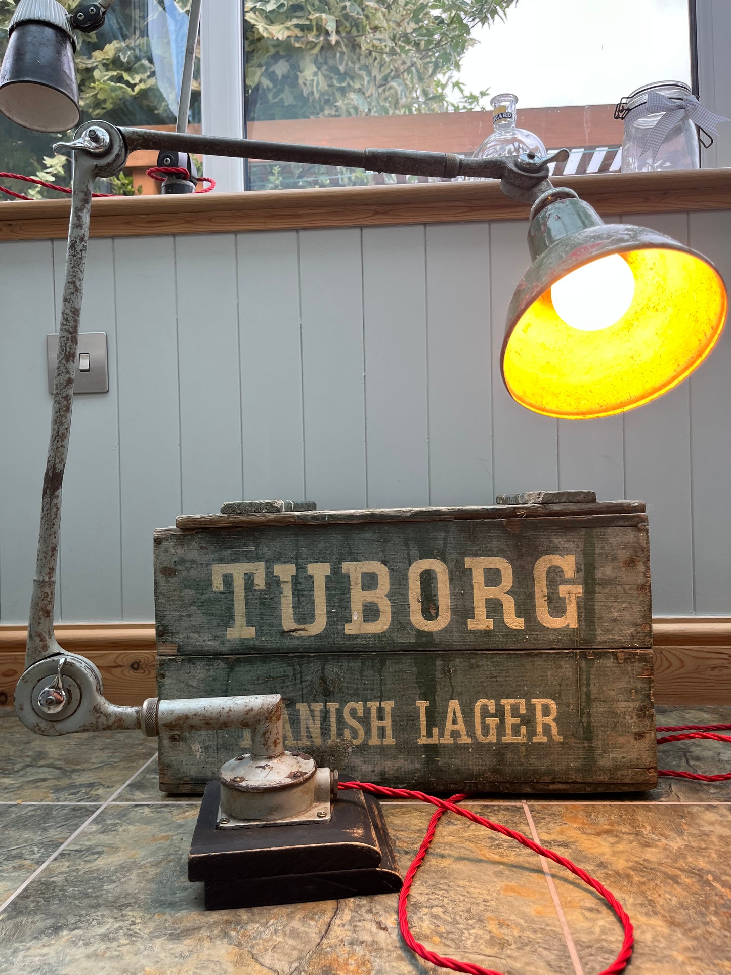Vintage Machinist Lamp c1950s rewired