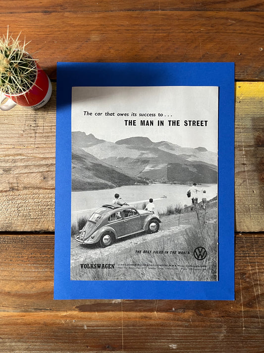 Vintage VW Volkswagen advertising print - 1960s