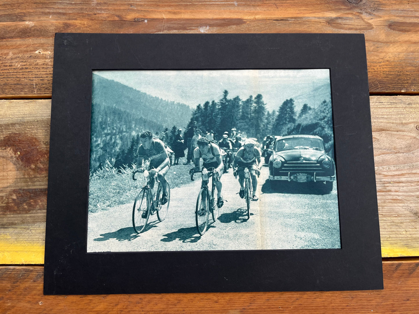 Vintage Cycling Print - Tour de France, Louison Bobet, Original 1955