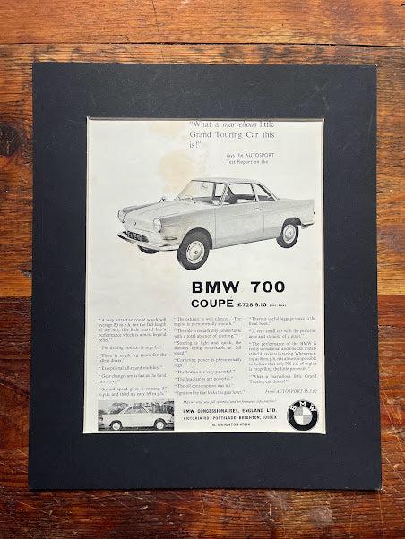 Vintage Auto Advertisement - BMW 700