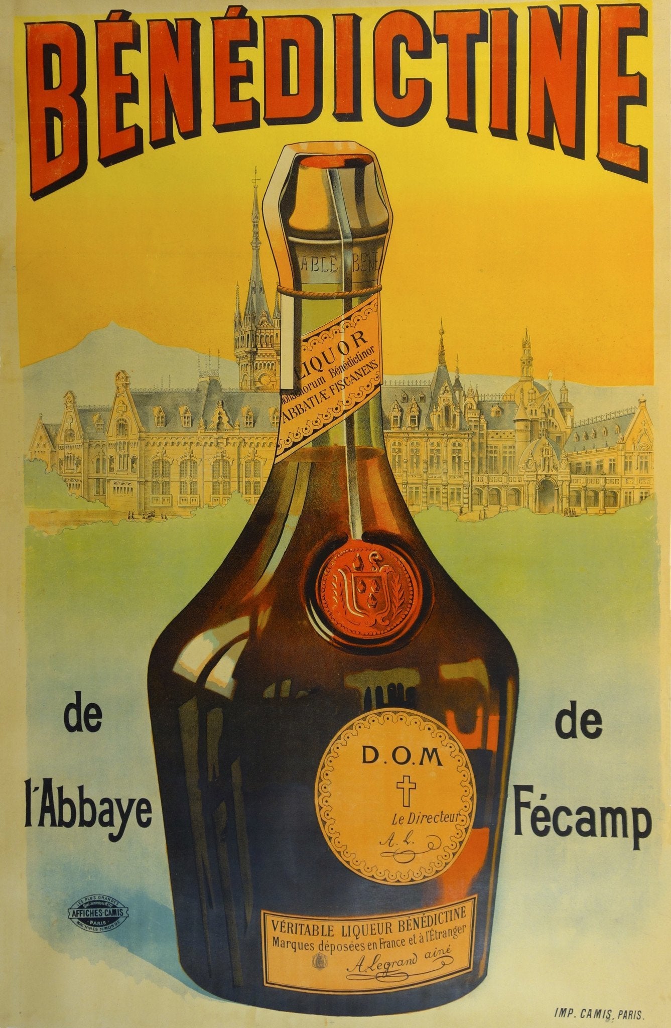 Benedictine vintage drinks poster c1891