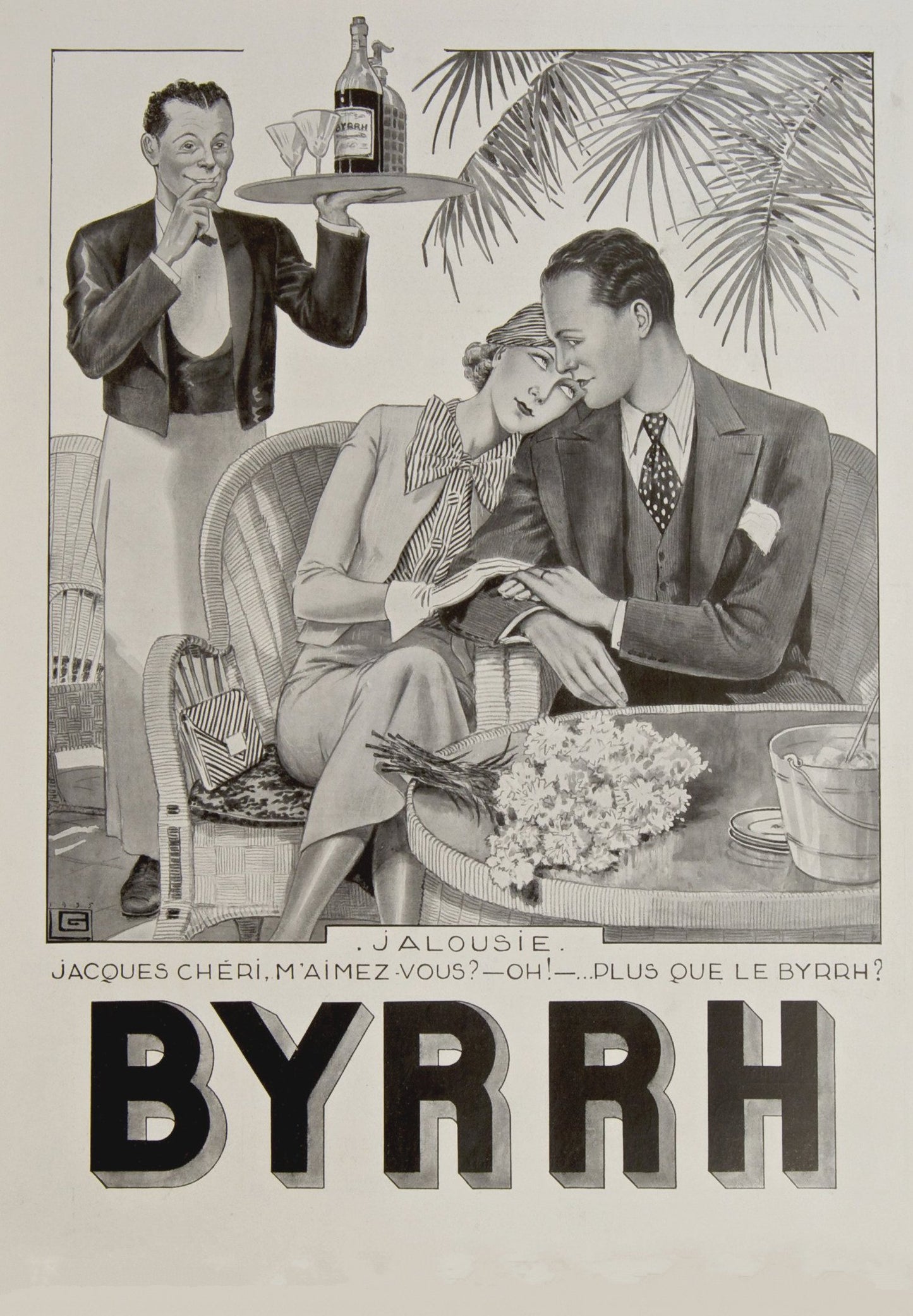 Byrhh Quinquina vintage advertisement poster c1935