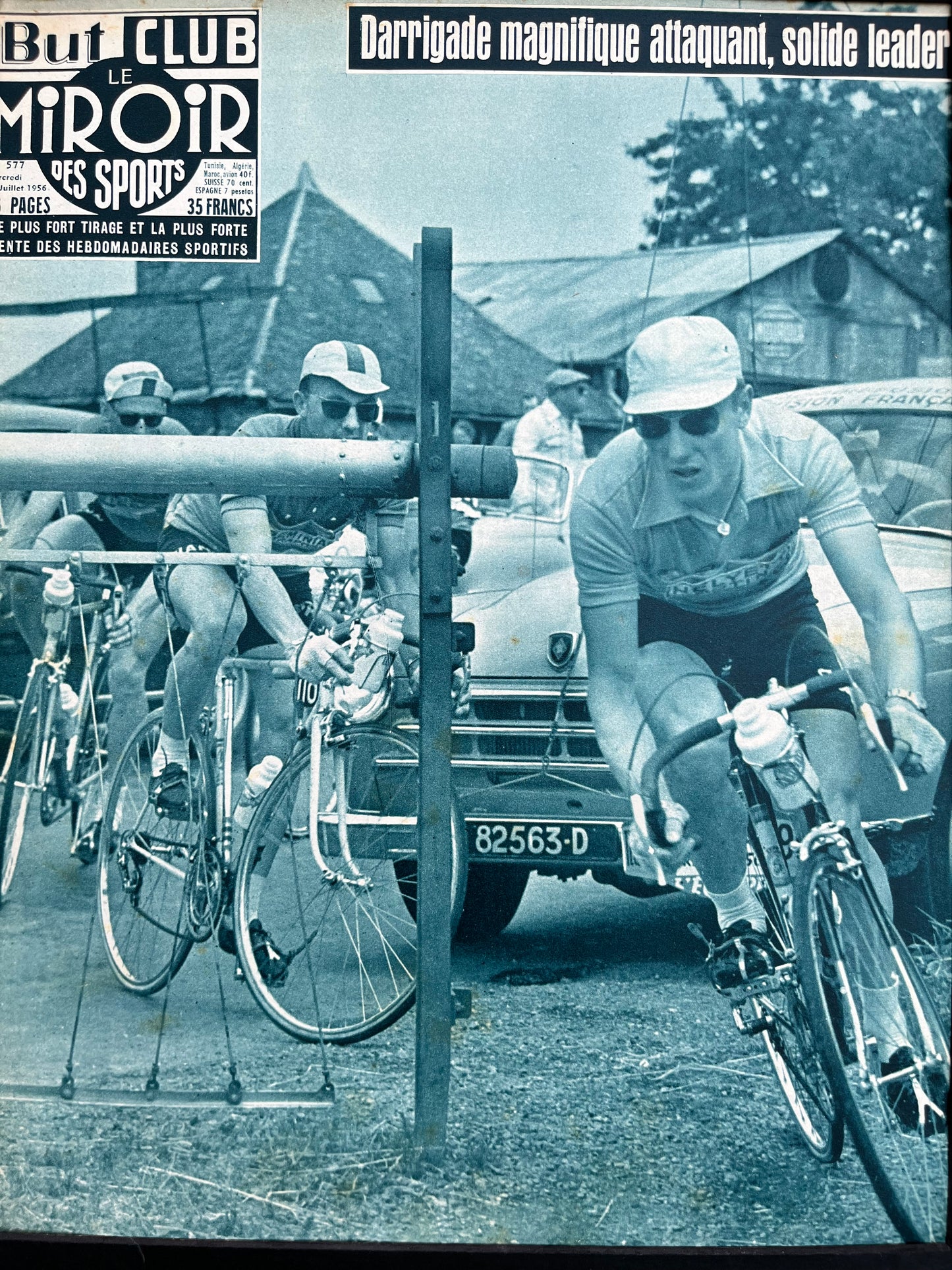 Vintage Cycling Print - Tour de France, Andre Darrigade, Original 1956