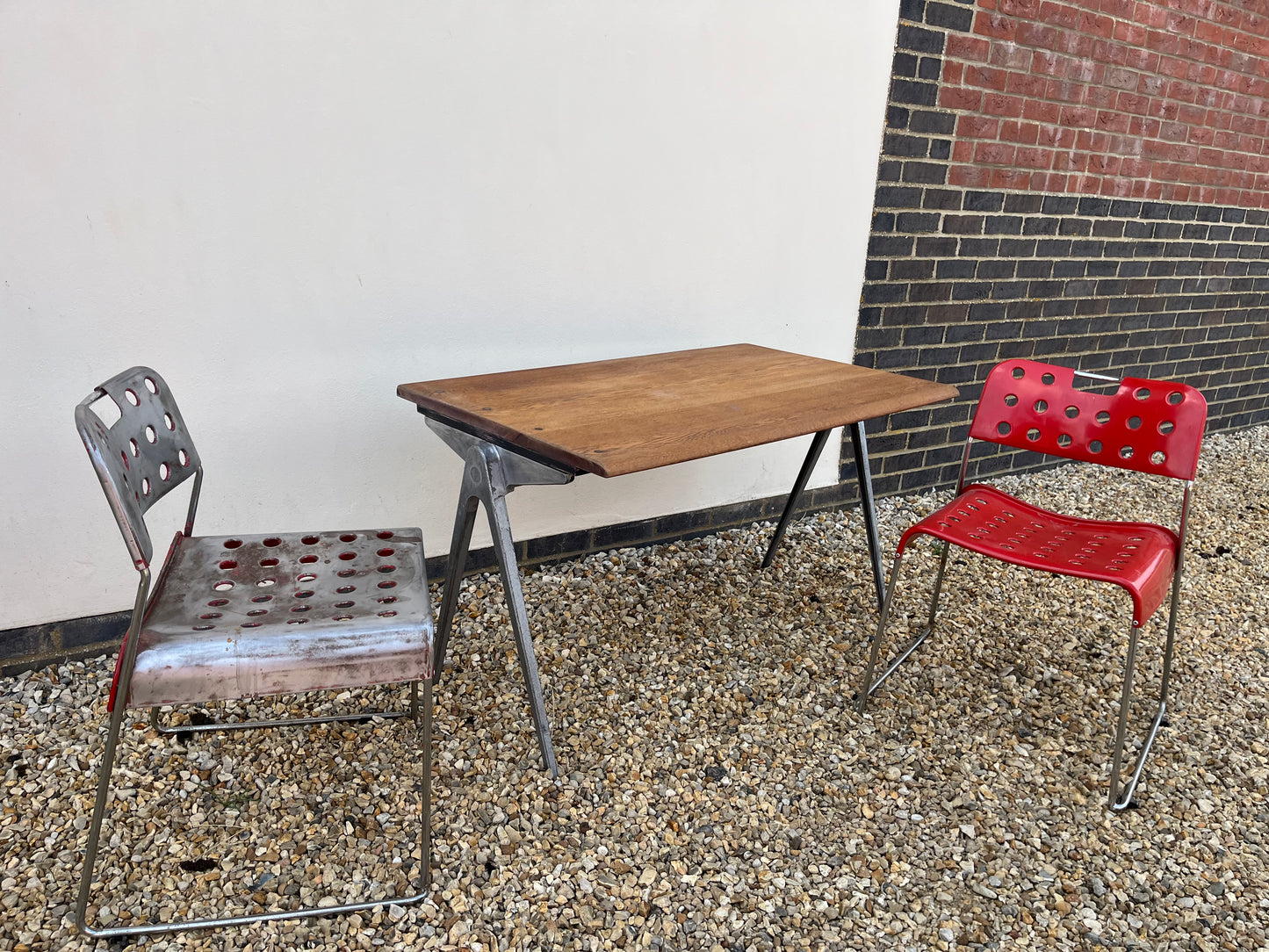 OMK midcentury stacking chair
