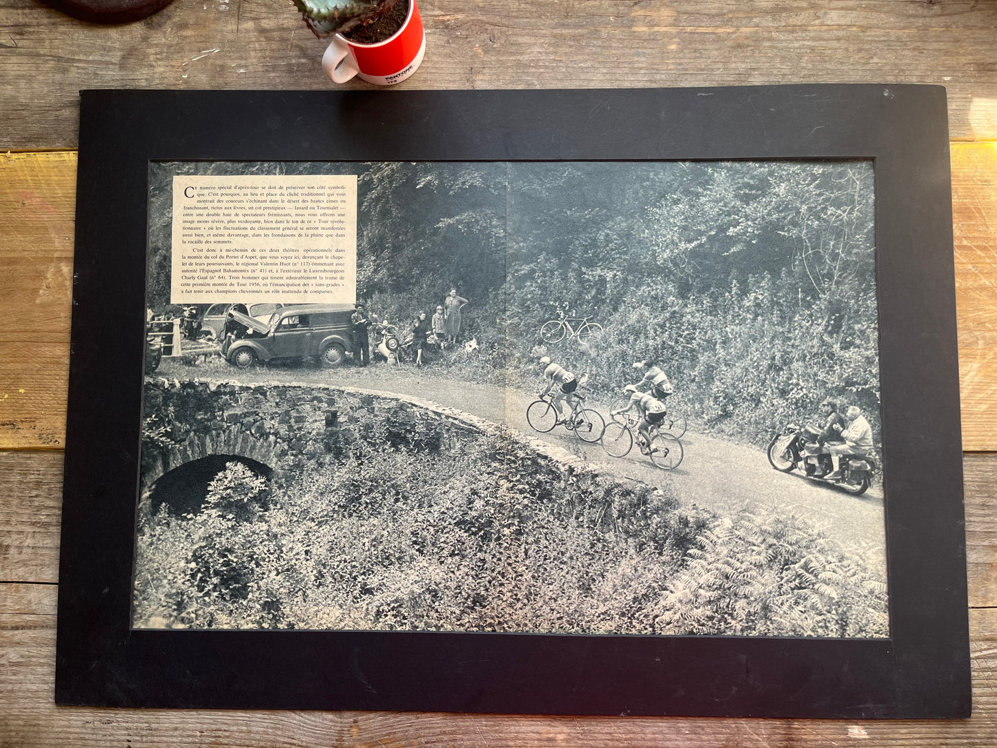 Tour de France vintage print c1959 Gaul / Bahamontes