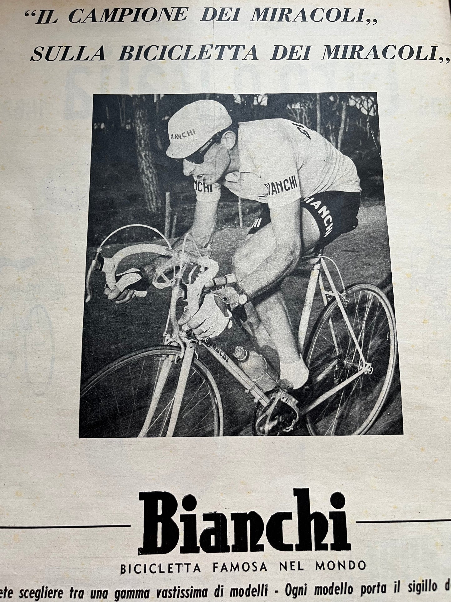 Fausto Coppi Giro d'italia Bianchi print 1963