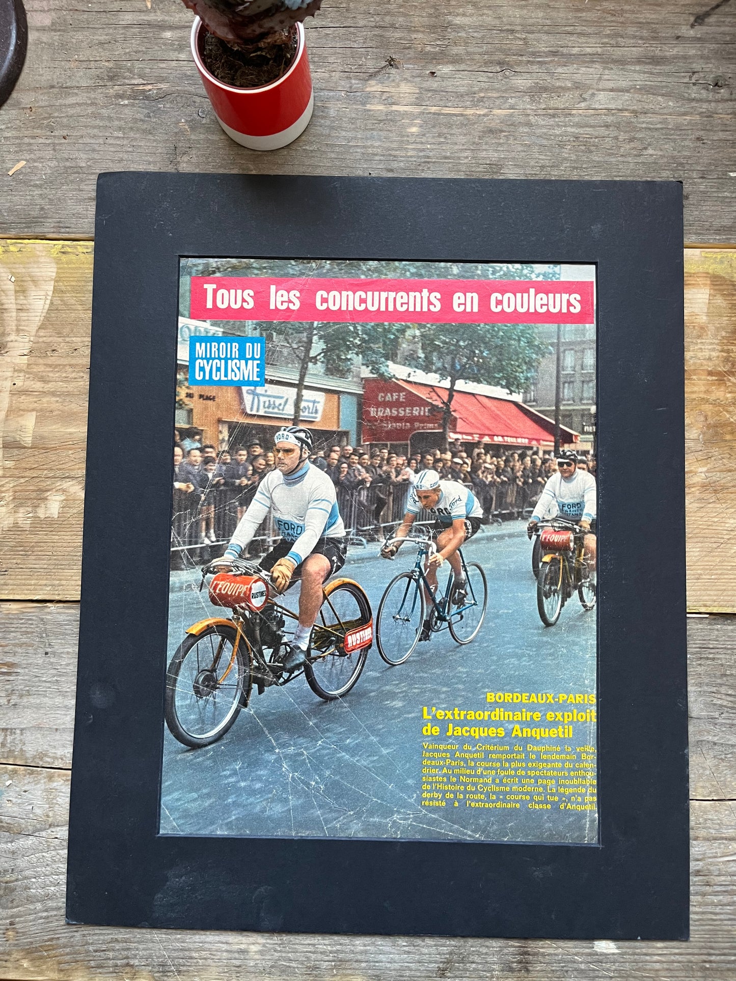 Vintage Cycling Print - Jacques Anquetil, Original Tour de France, 1965