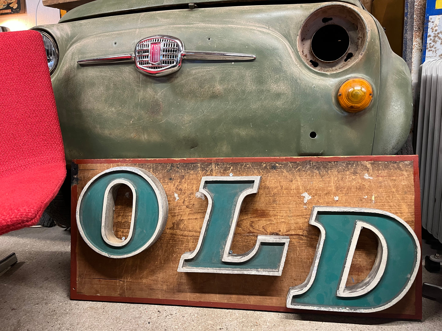 ”OLD” 1960s reclaimed shop lettering - Cast alloy