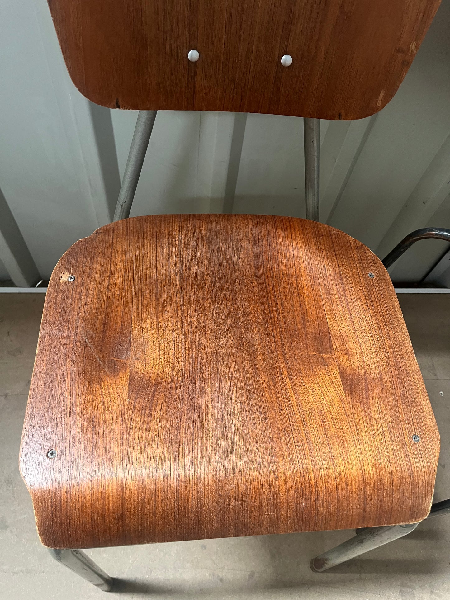 Vintage 1970s Danish Stacking Chairs- Mismatched set of four -