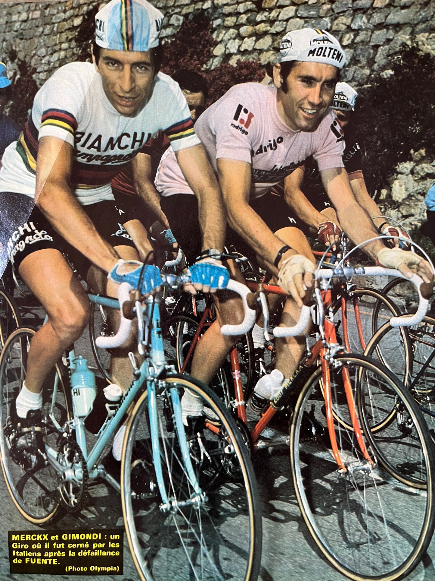 vintage cycling print Eddy Merckx Felice Gimondi