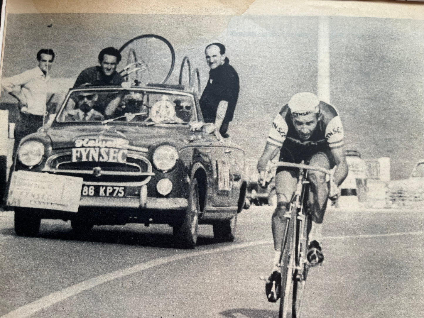 Vintage Cycling Print - Jacques Anquetil , Original Tour de France, 1959