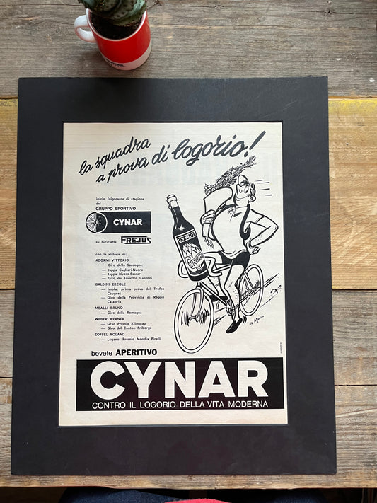 Cynar aperitvo Giro d'italia advertisement 1963