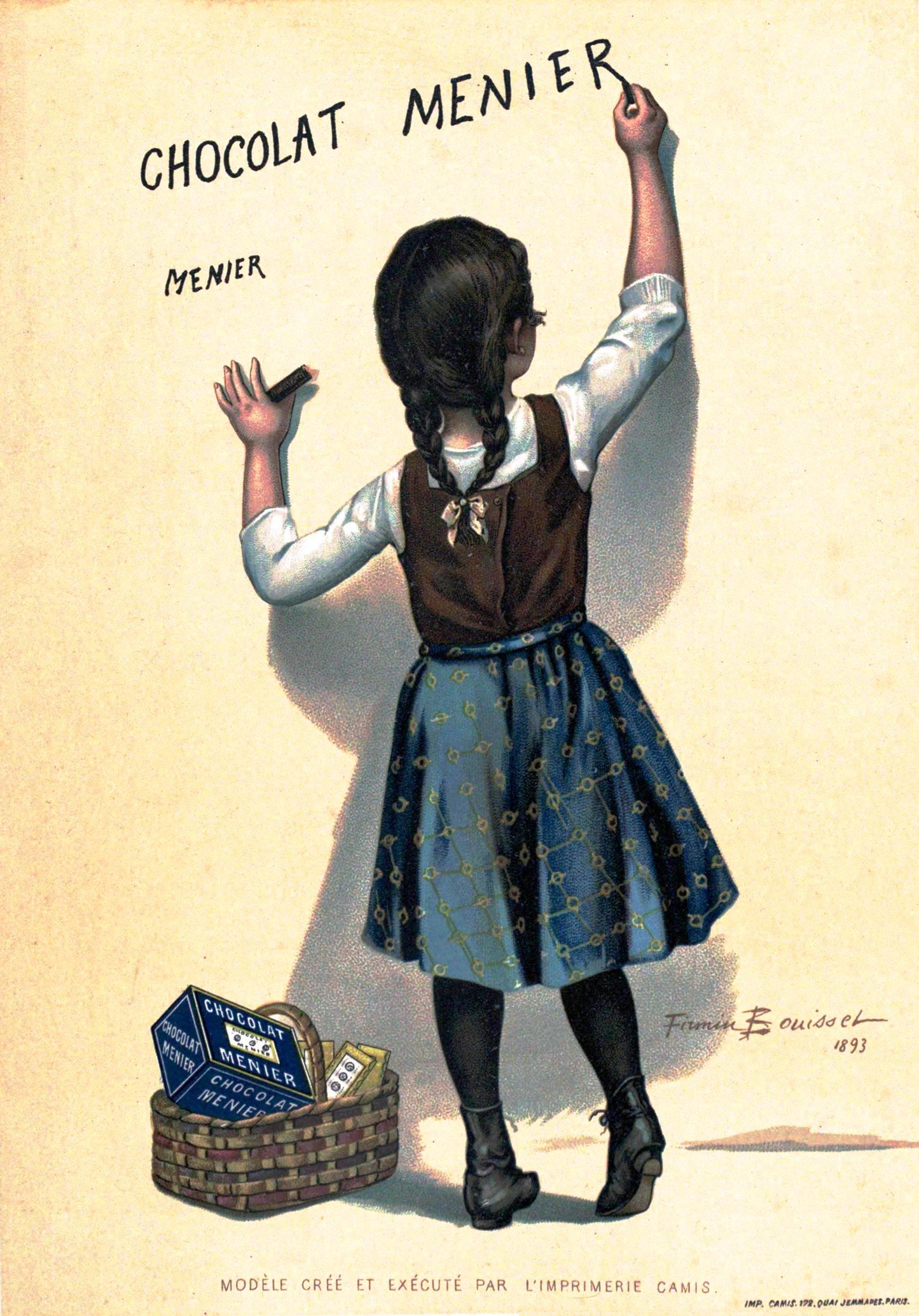 Vintage advertising poster - Chocolat Menier c1893