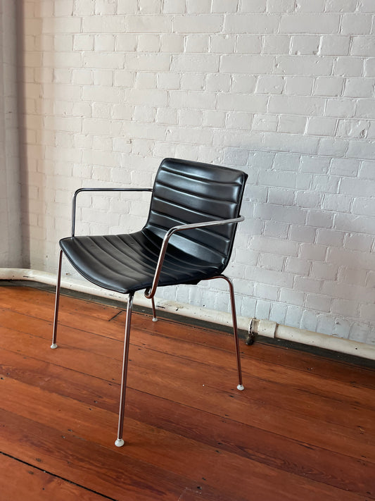 ARPER CATIFA 53 CHAIR  BLACK  LEATHER STUDIO / OFFICE / DINING