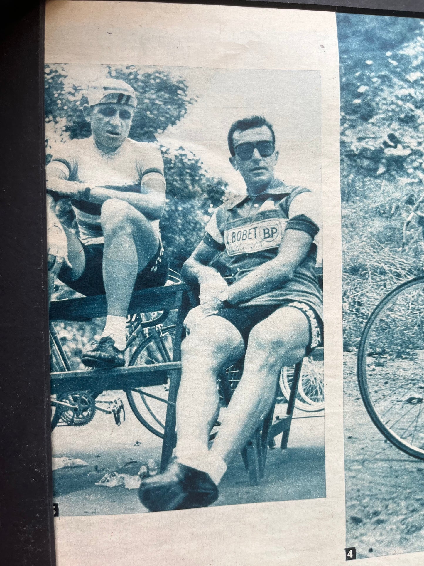 Vintage Cycling Print - Tour de France, Louison Bobet, Original  1955