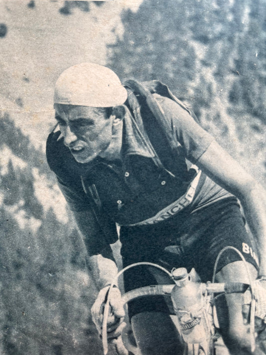 Vintage Cycling Print - Fausto Coppi Bianchi 1951