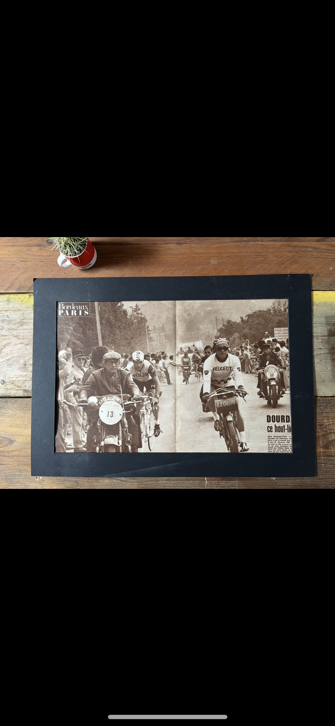Vintage Cycling Print - 1968 Bordeaux Paris Emile Bodart