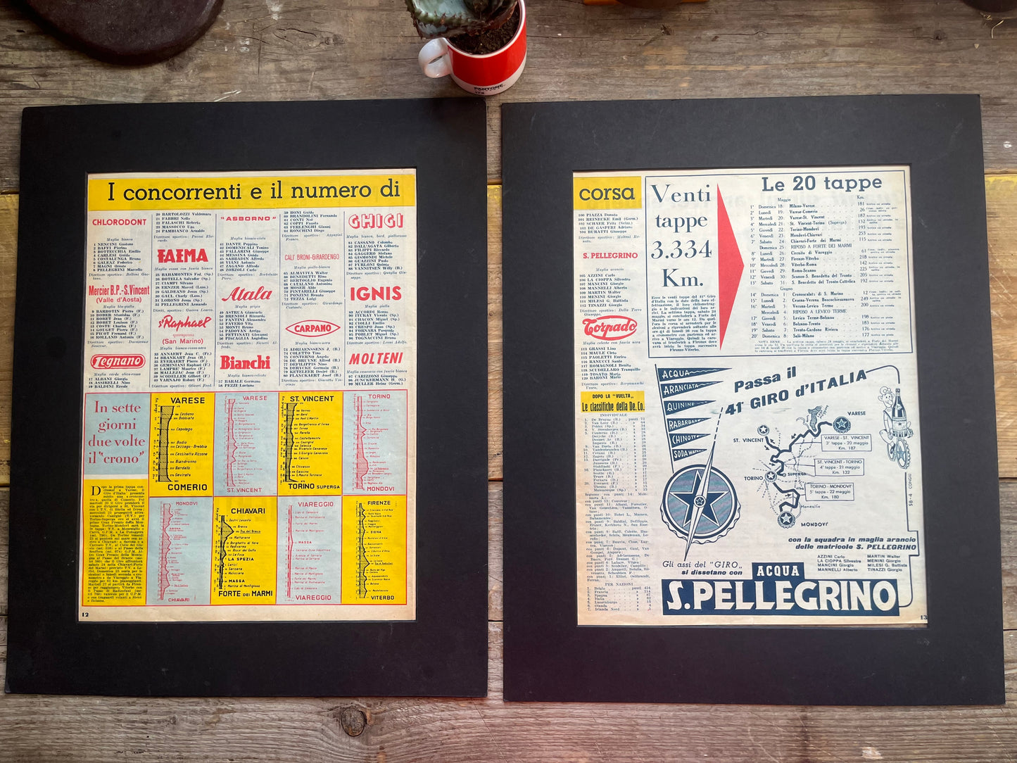 San Pellegrino Giro d'italia Map 1961