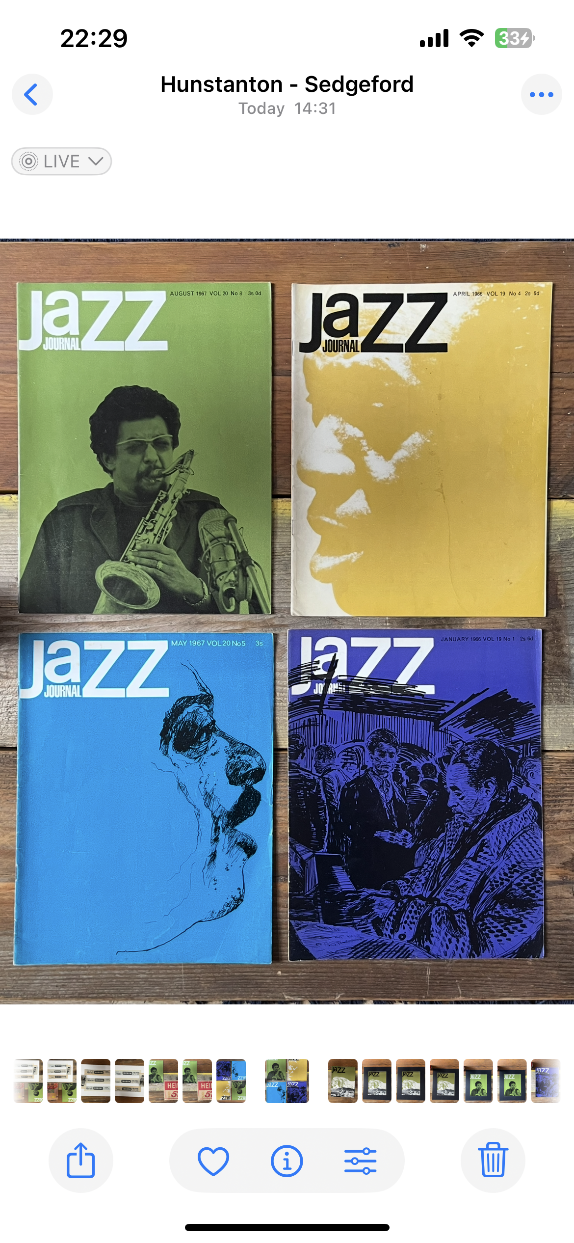 Vintage Jazz Journal Magazine cover Artwork - July 1966