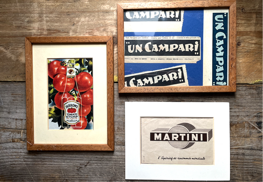 Vintage Martini / Campari Ketchup advertising Print -1950s