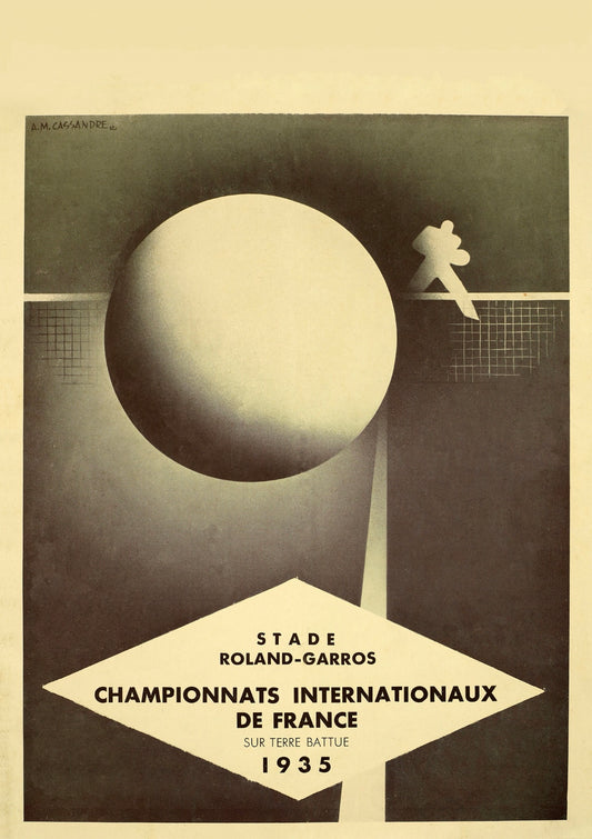 Roland Garros vintage Tennis poster c1935