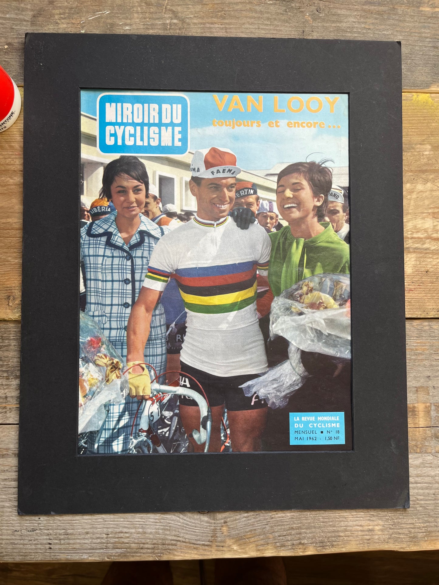 Vintage cycling print 1961 Rik Van Looy world championship