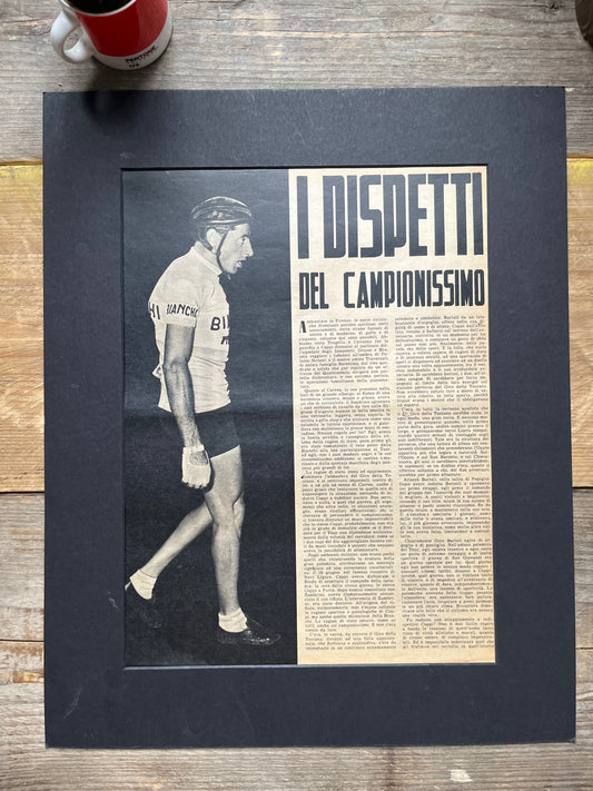 Vintage Cycling Print - Fausto Coppi/ Andrea c1950