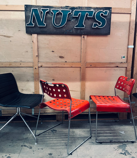 “Nuts” 1960s reclaimed shop lettering - Cast alloy