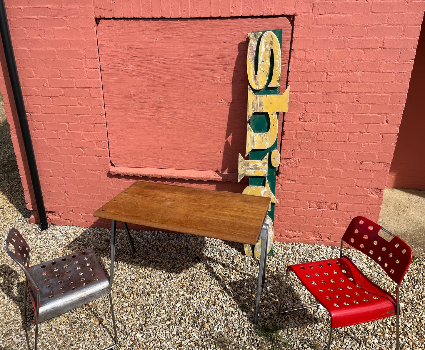 OMK midcentury stacking chair