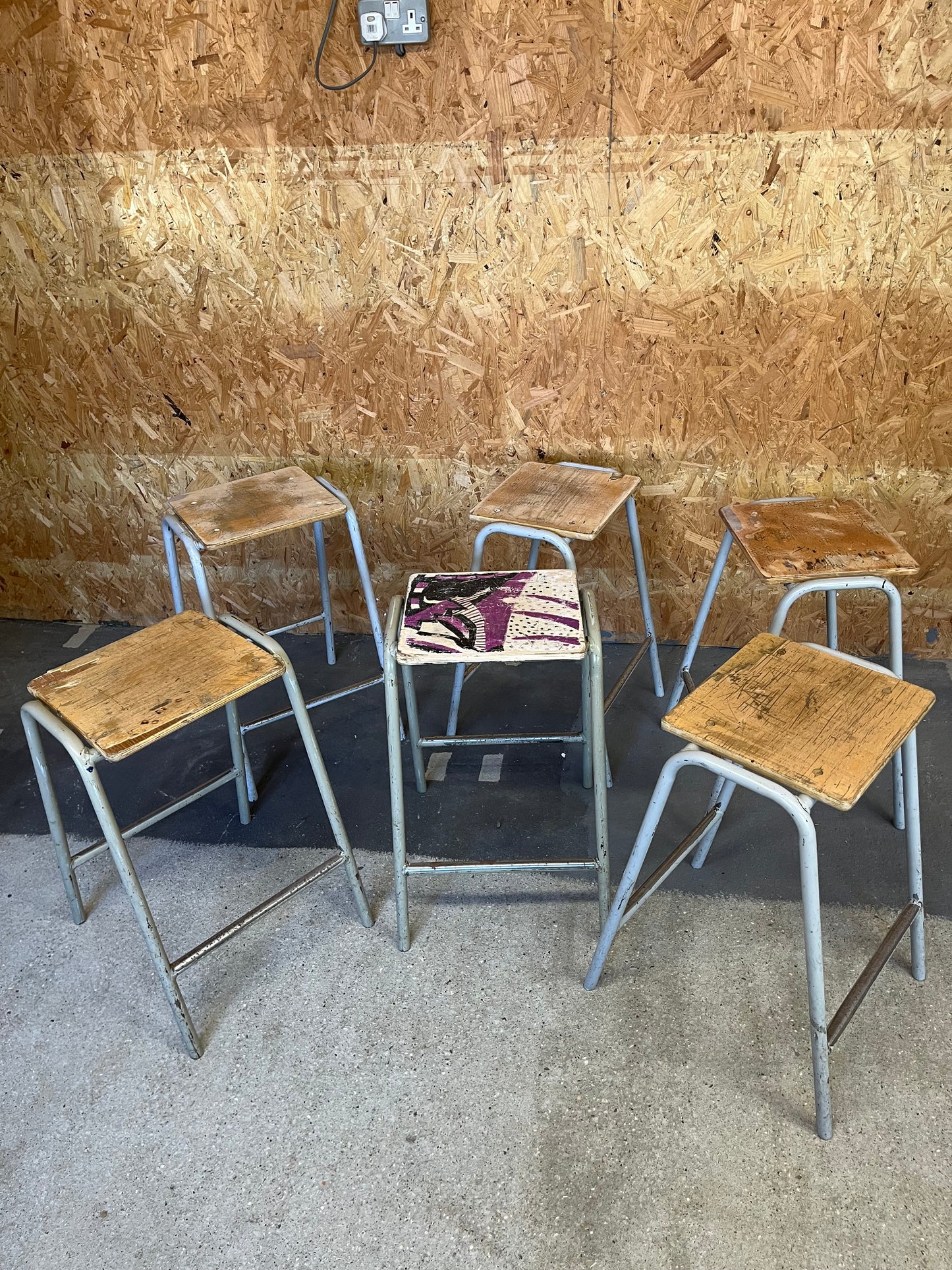 Vintage School Lab Stool - Several available