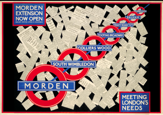 Vintage Advertising Poster - London Transport, Morden c1926