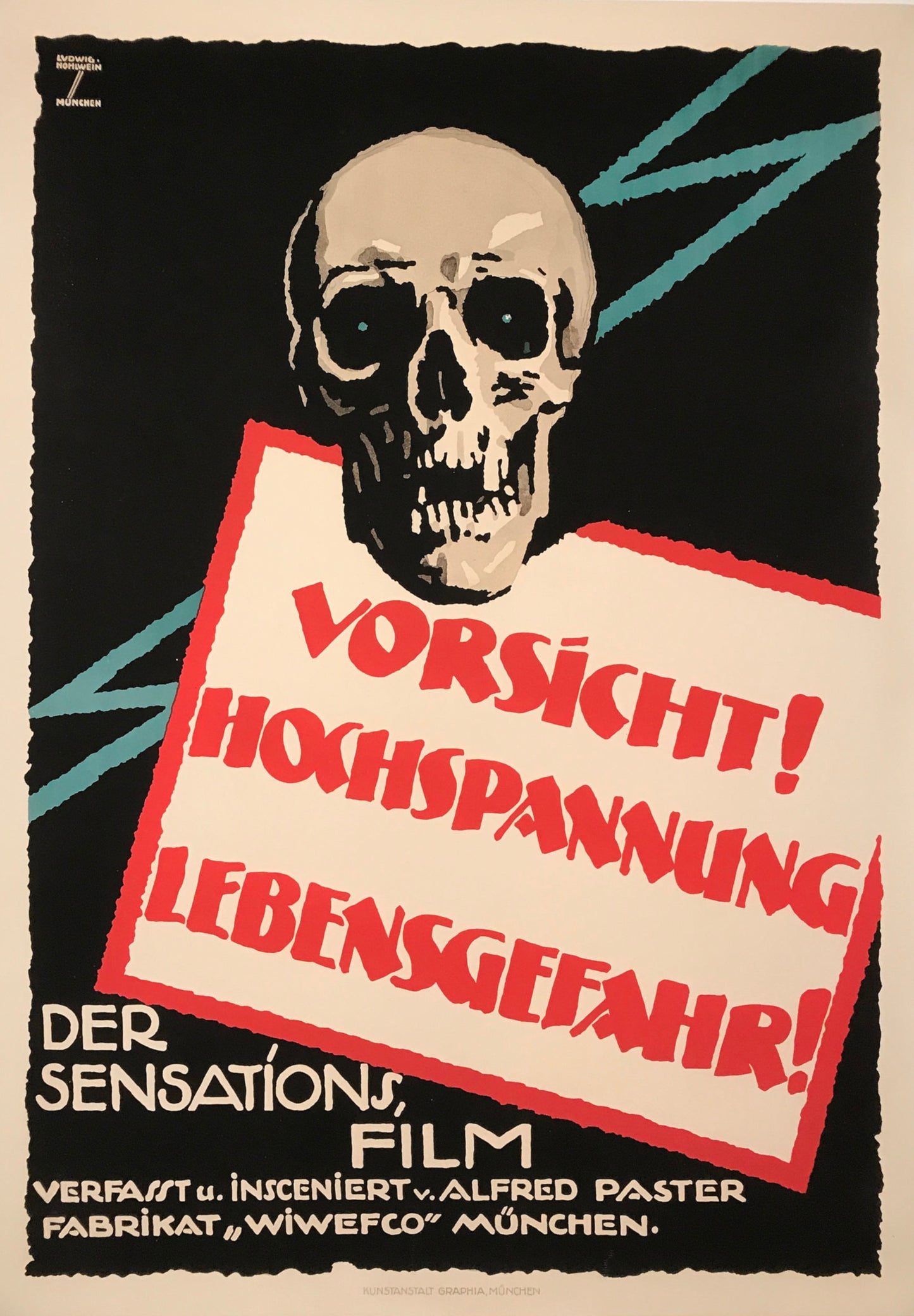 Danger High Voltage - Munchen Vintage Bauhaus movie poster