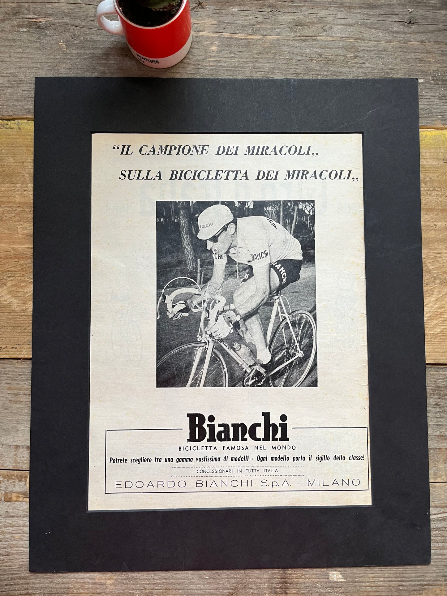 Fausto Coppi Giro d'italia Bianchi print 1963