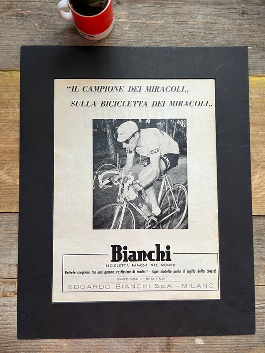 Fausto Coppi Giro d'italia Bianchi print 1963