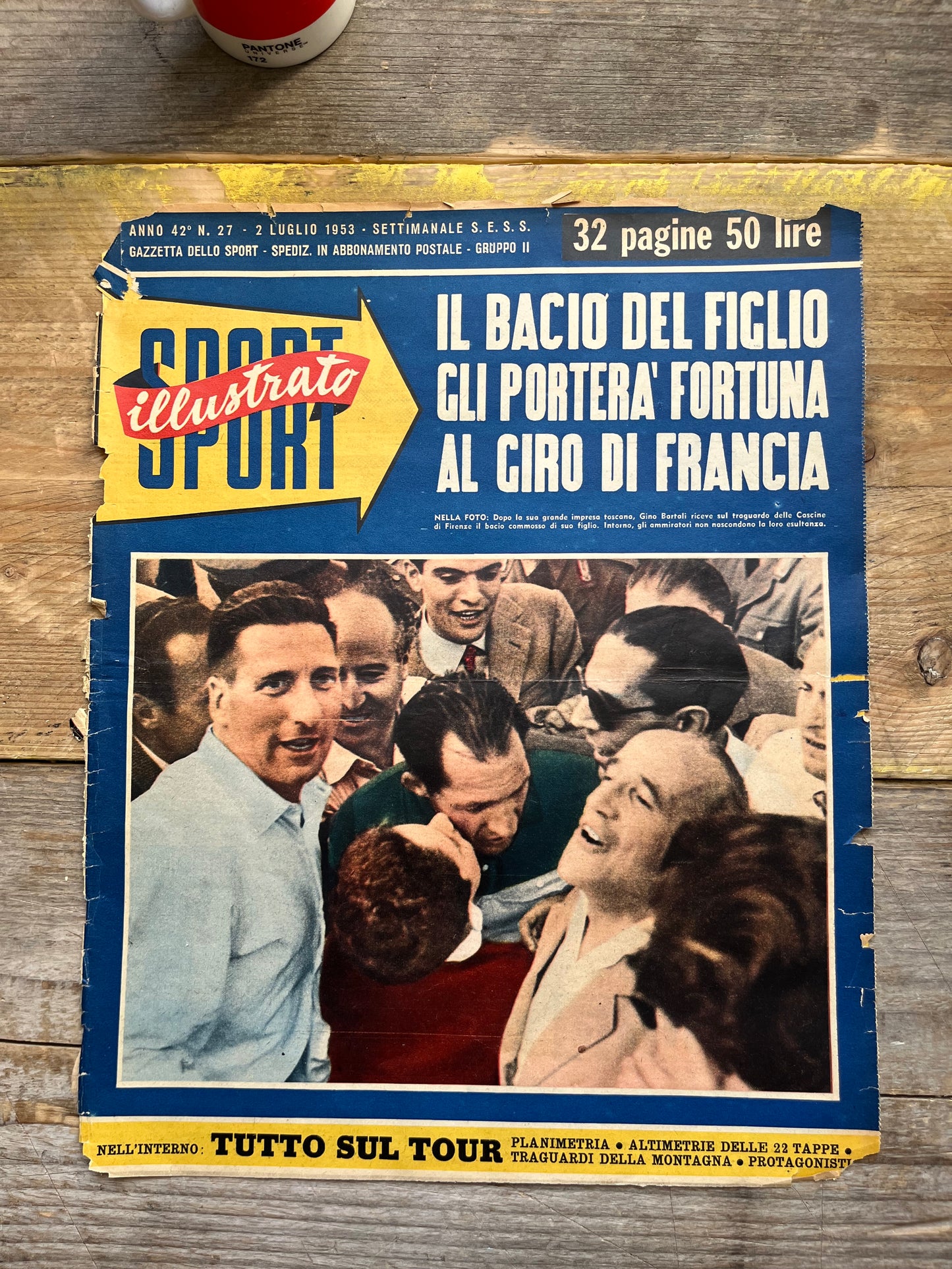 Vintage Cycling Print - Fausto Coppi / Gino Bartali 1953