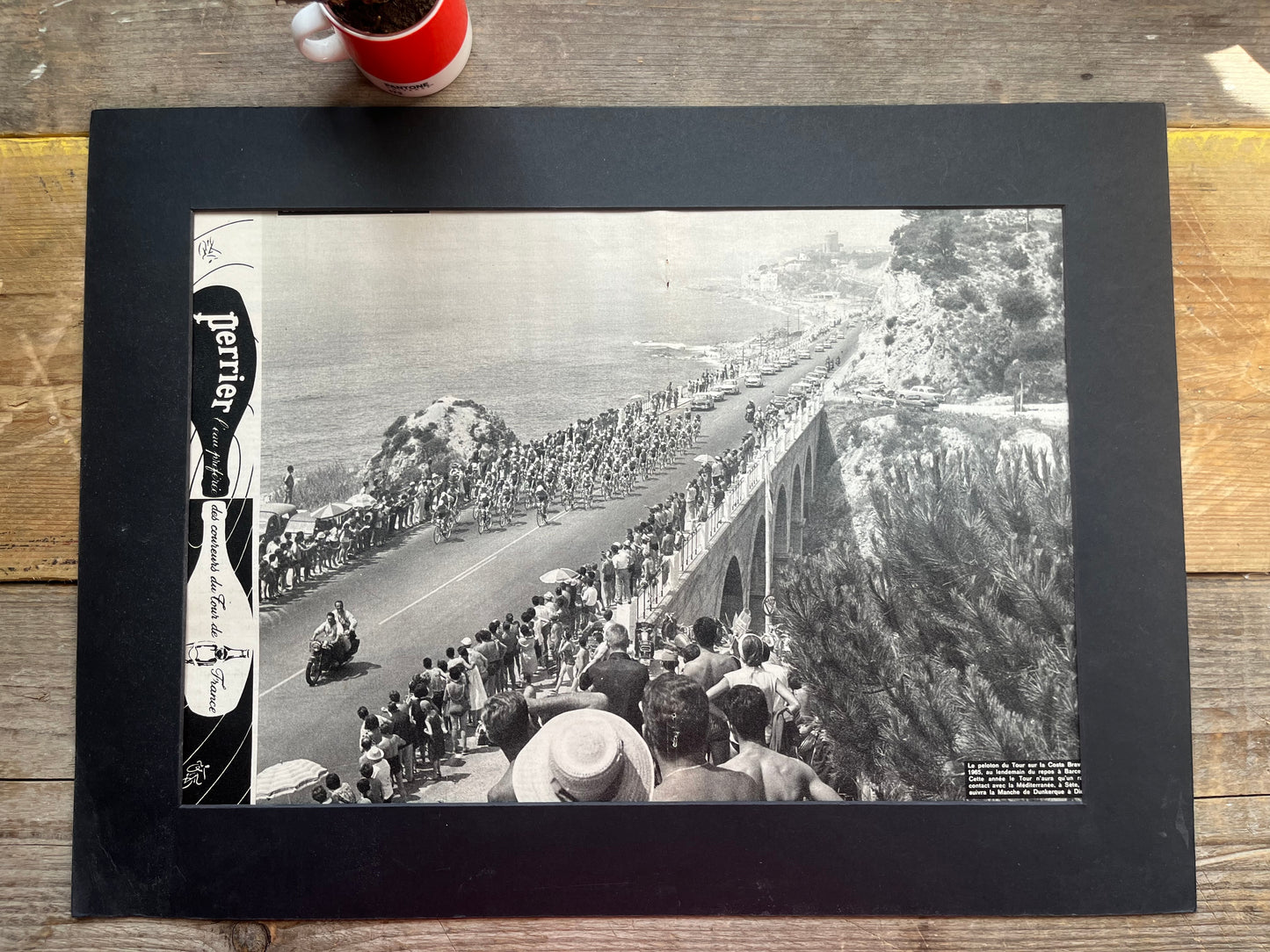 Tour de France vintage print Costa Brava 1965 Perrier