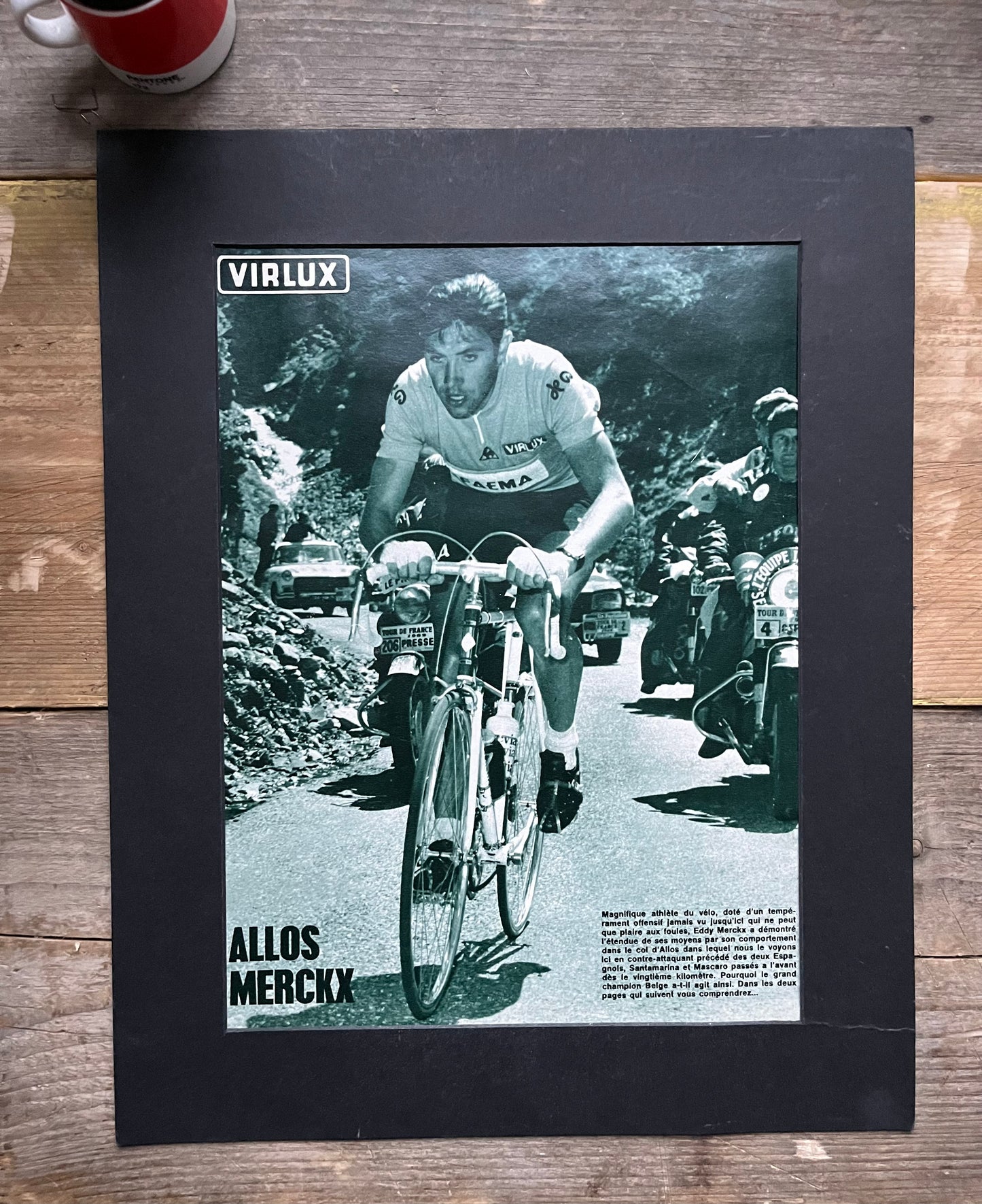 Eddy Merckx Faema vintage Tour De France print 1969