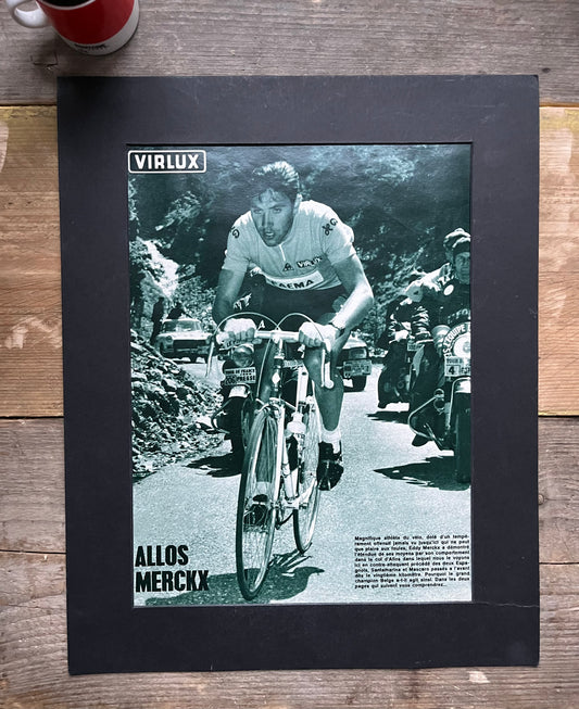 Eddy Merckx Faema vintage Tour De France print 1969