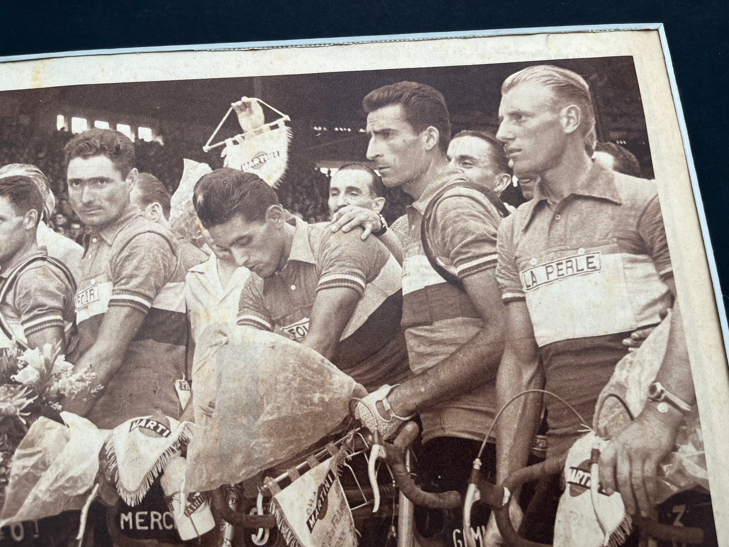 Vintage Cycling Print - Tour de France, French team Original 1955
