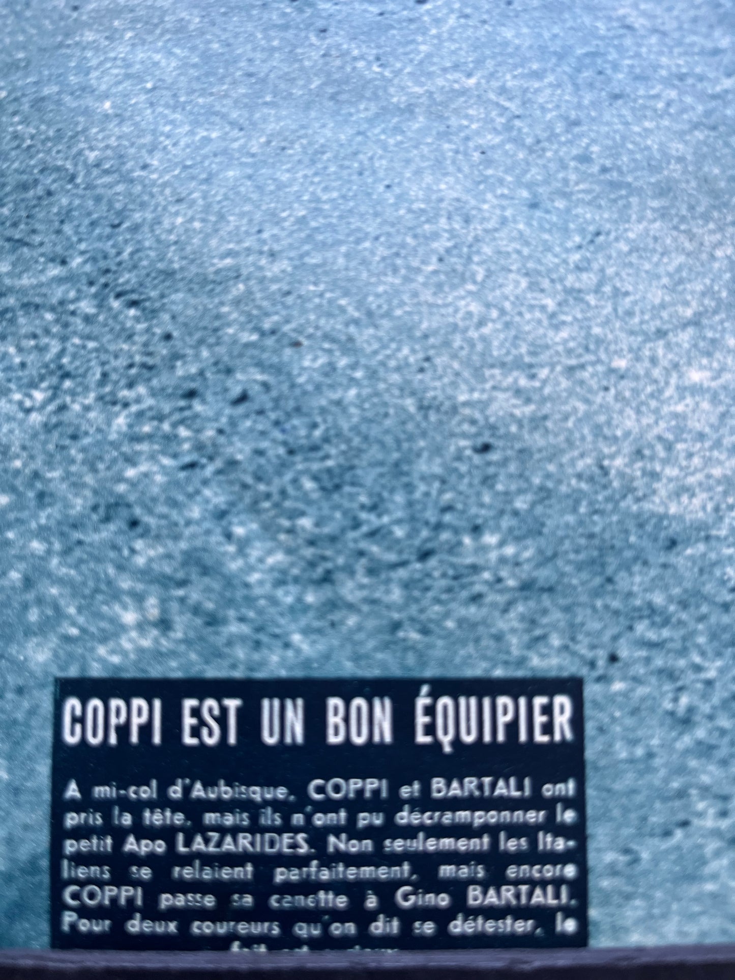 Vintage Cycling Print - Fausto Coppi Tour de France, Col d’aubisque