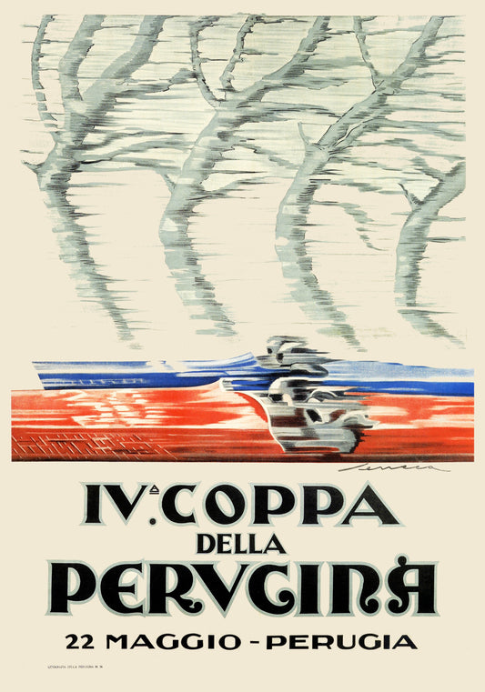 Vintage advertising poster - Grand Prix Perugia 1927