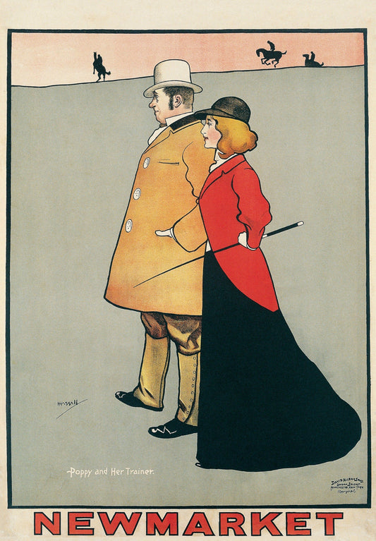 Newmarket races 1896 vintage advertising poster