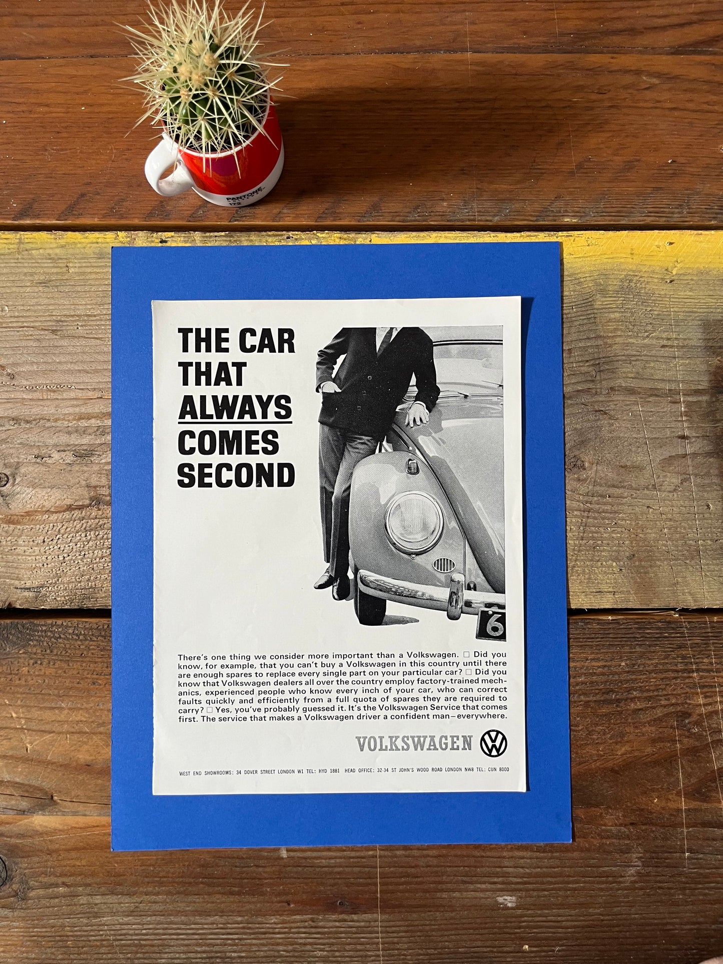 Vintage VW Volkswagen Beetle advertising print - 1960s
