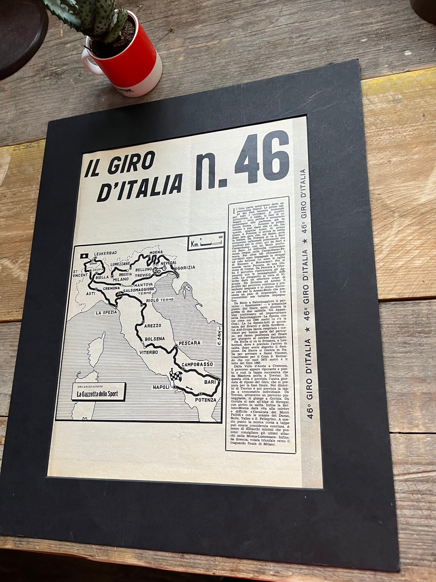 Giro d'italia Map 1963