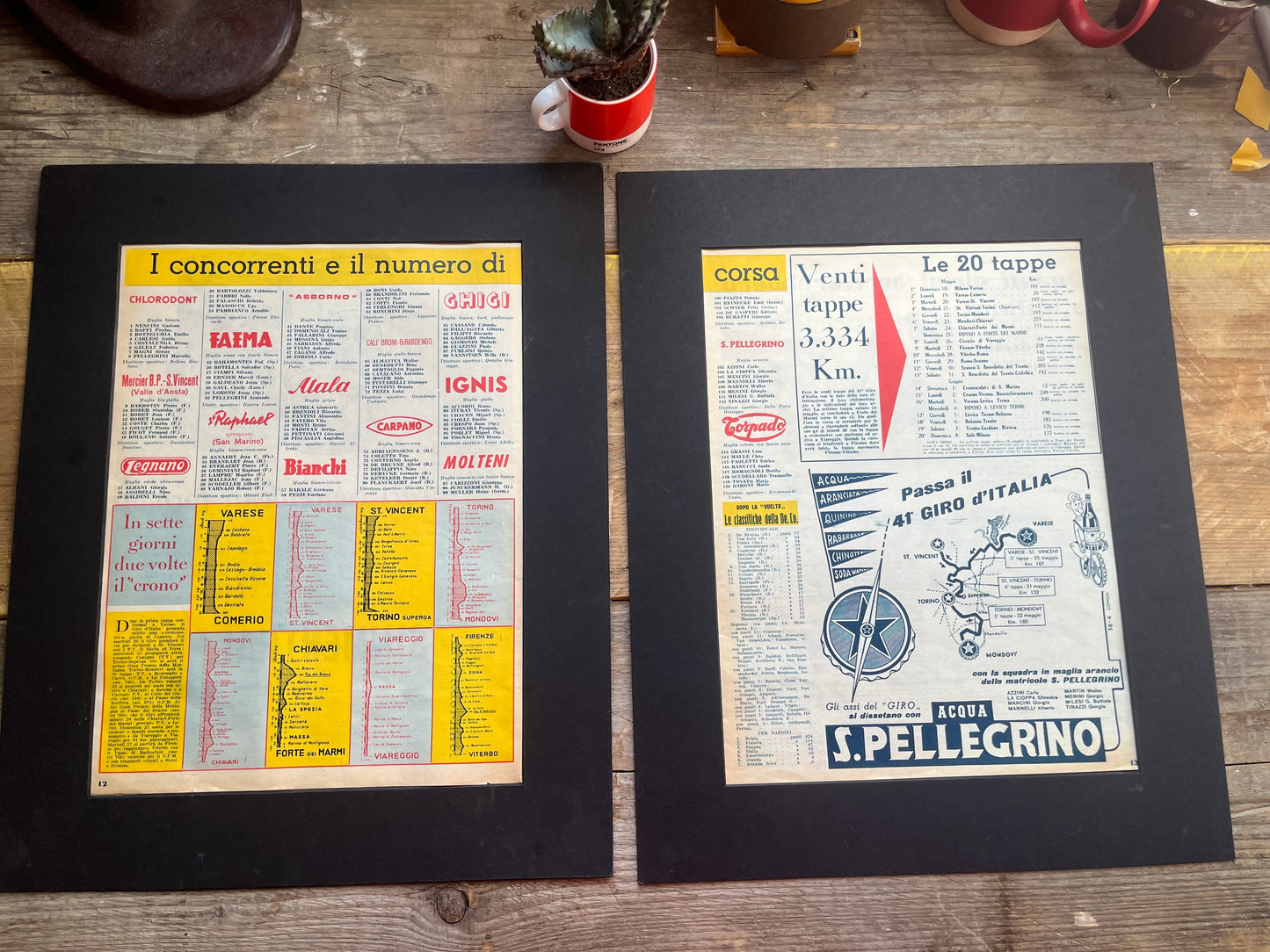 San Pellegrino Giro d'italia Map 1961